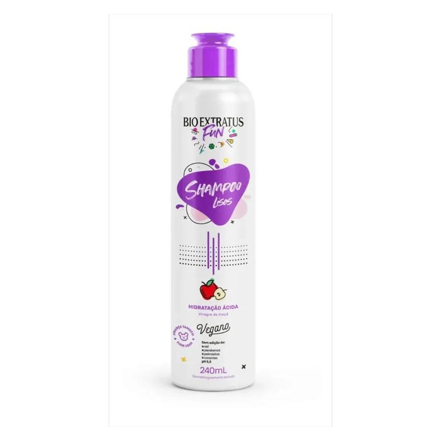 Bio Extratus Shampoo Fun Limpeza Cabelos Liso 240ml