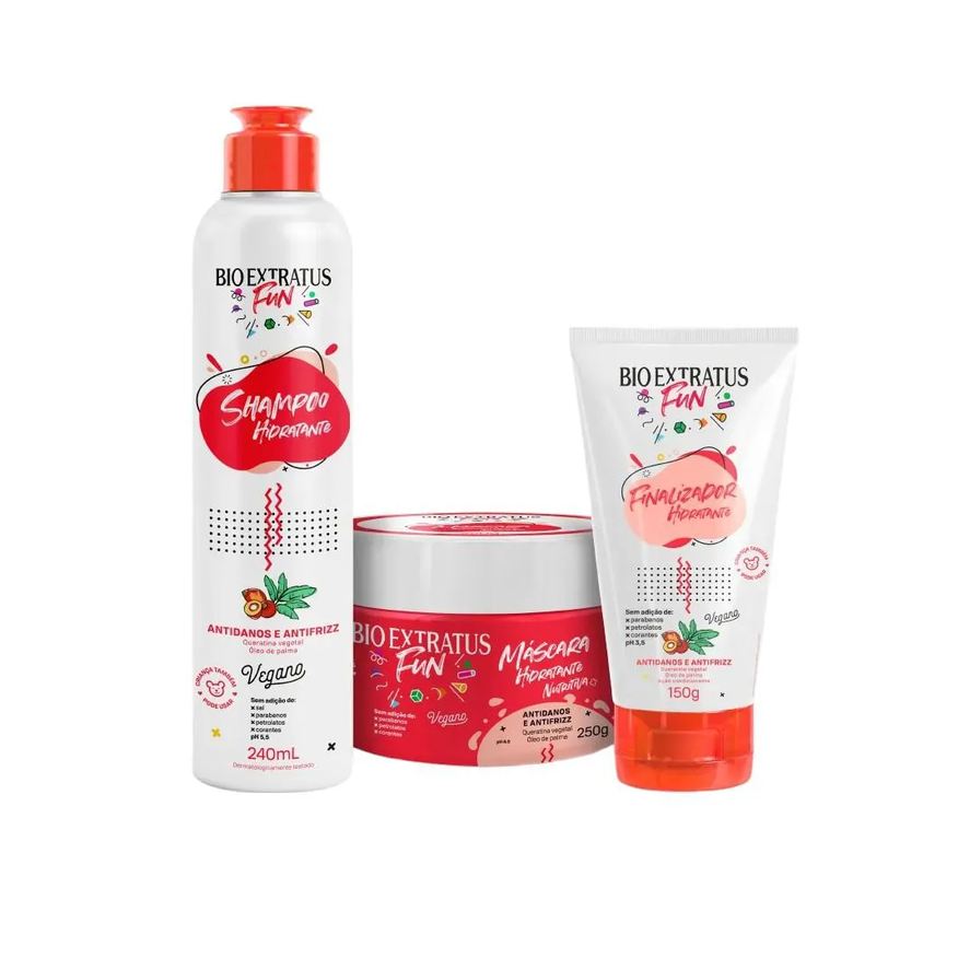 Bio Extratus Kit 1 Shampoo 1 Mascara 1 Finalizador Fun Hidratante