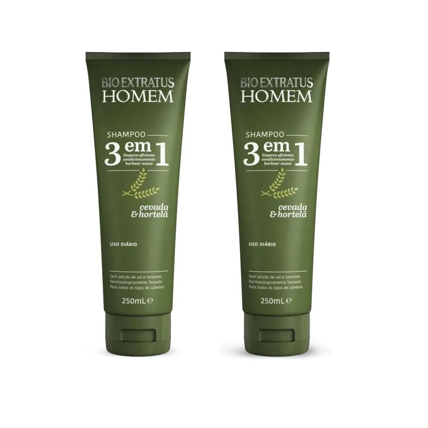 Bio Extratus Kit 2 Shampoo 3 em 1 Homem 250ml