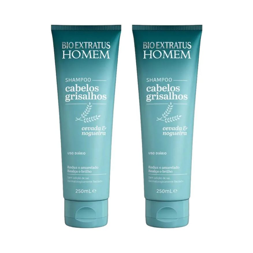 Bio Extratus Kit 2 Shampoo Grisalho Homem 250ml