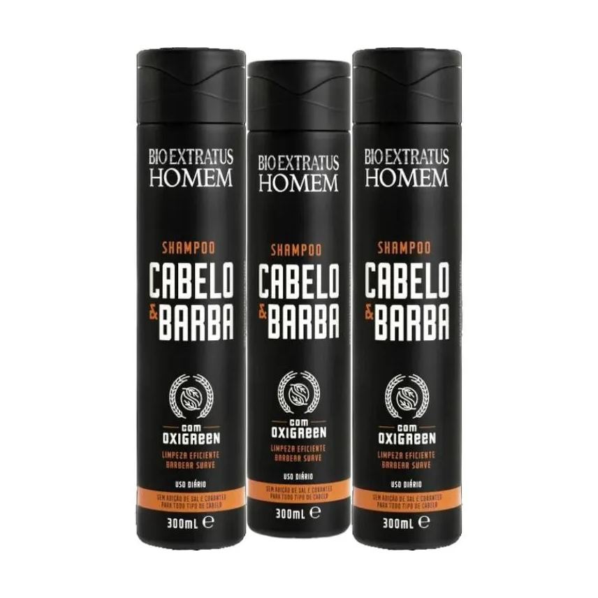 Bio Extratus Kit 3 Shampoo Homem 300ml