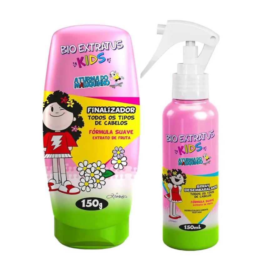 Bio Extratus Kit Infantil Cabelo Finalização Desembarace Kids 1 Spray 150ml 1 Finalizador 150g
