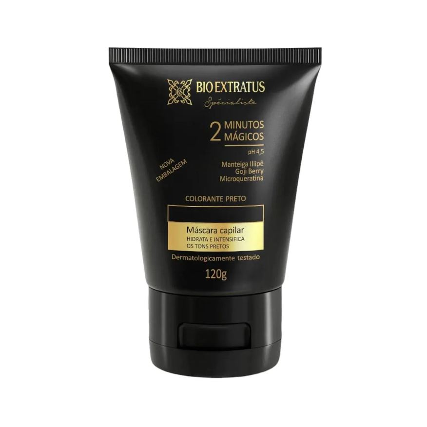 Bio Extratus Mascara Colorante Preta Reaviva A Cor e Trata 120g