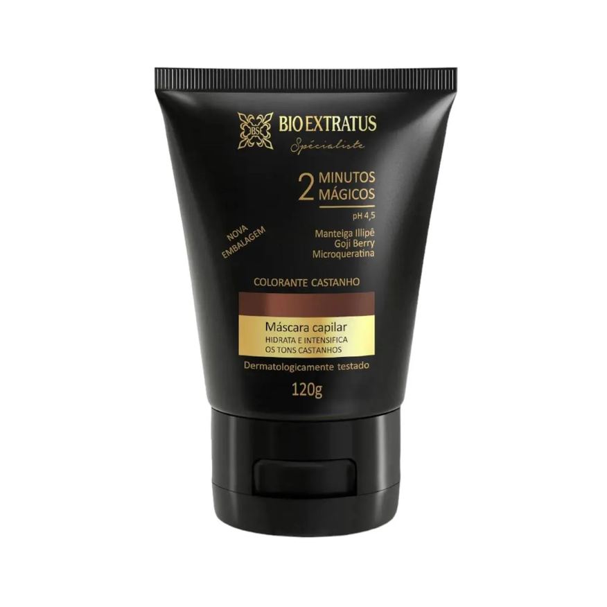 Bio Extratus Mascara Colorante Castanha Reaviva A Cor e Trata 120g