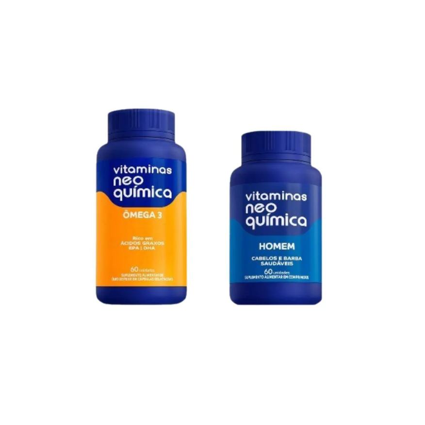 Neo Química Kit 2x Homem com 60 Comp + Omega 3 com 60 cápsulas - Neo Quimica