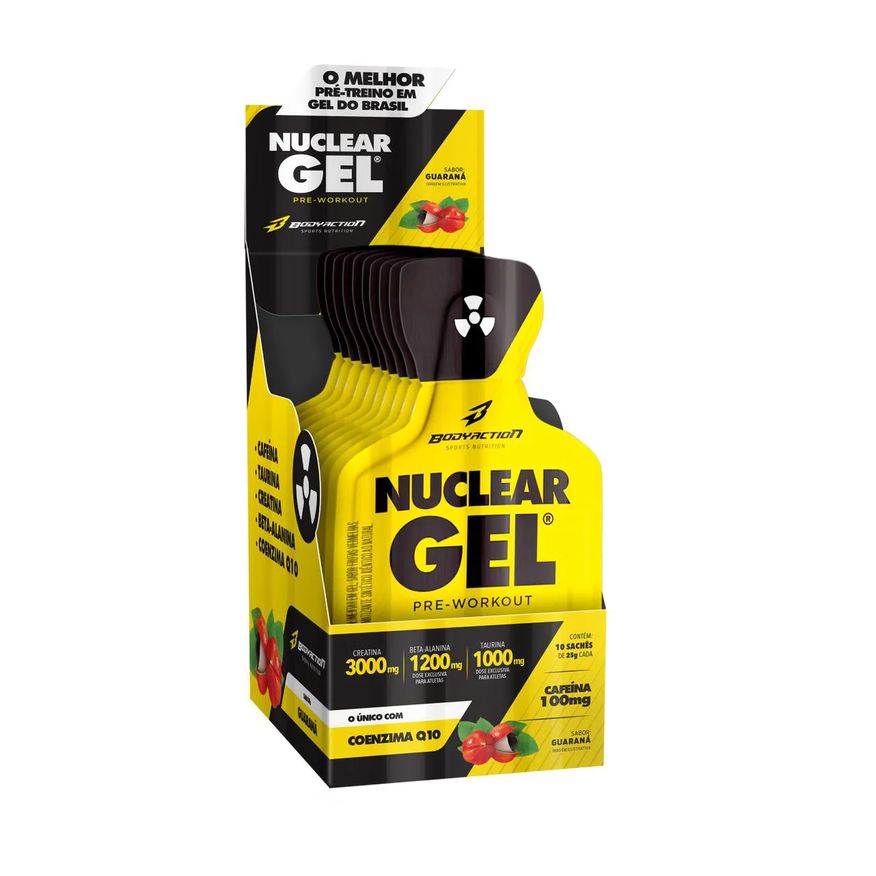 Body Action Nuclear Rush Gel Display C/10 Saches 25g Guarana