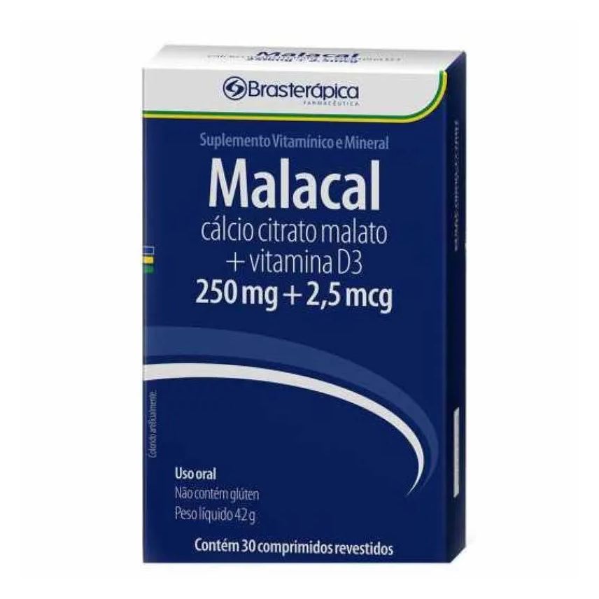 Brasterapica Malacal 250 2 905mg 30 Cp Calcio Vit D3