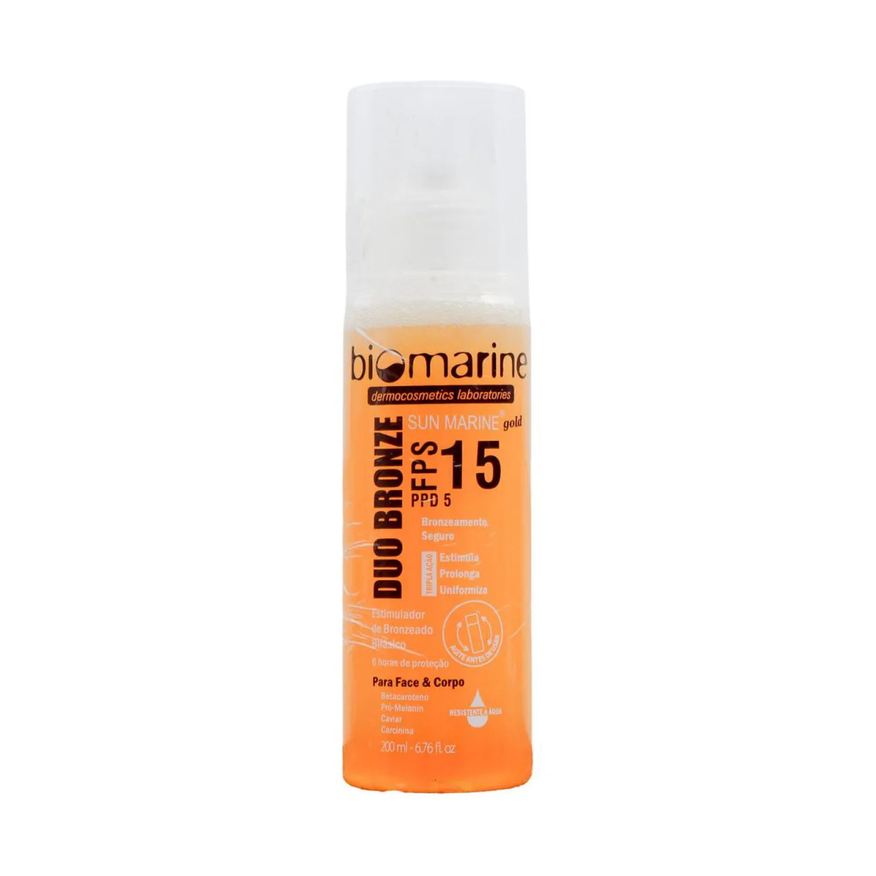 Biomarine Sun Marine Bronzeamento Fps 15 Duo Bronze 200ml