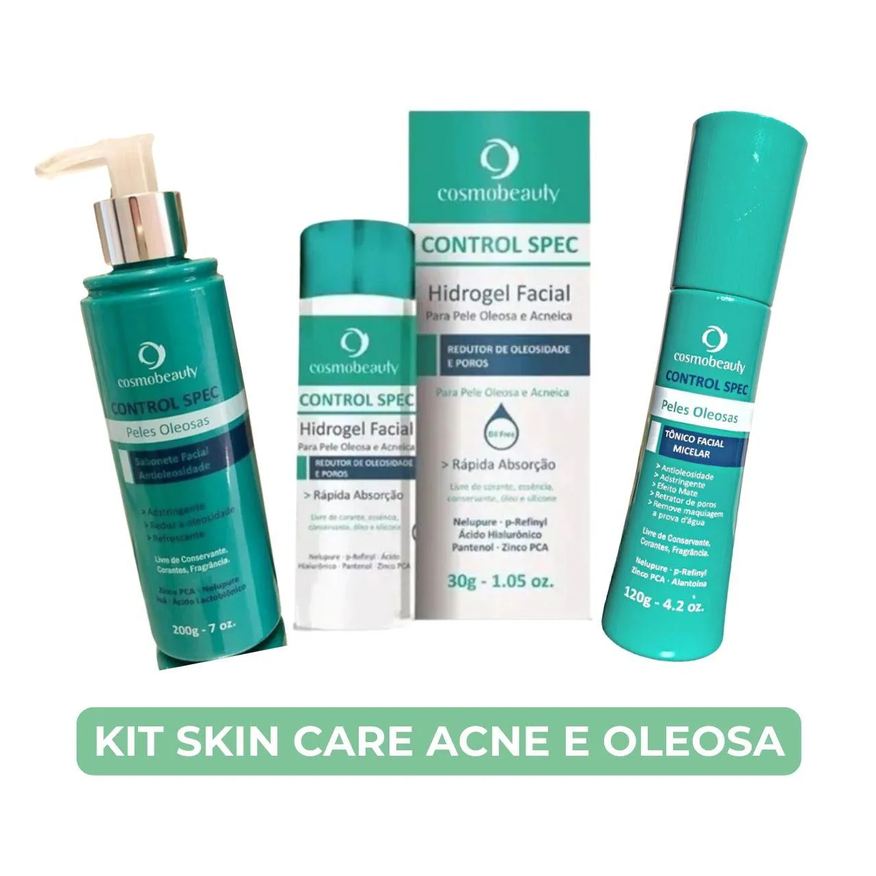 Cosmobeauty Kit 3 Produtos Skin Care Acne E Oleosa