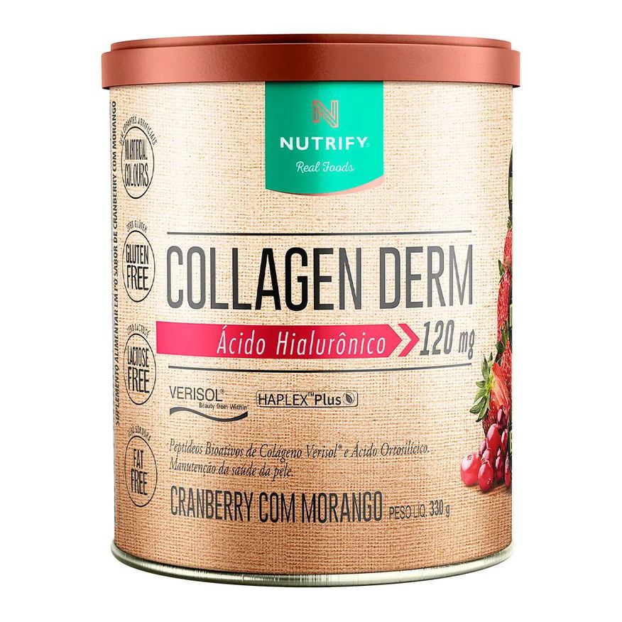 Nutrify Real Foods Collagen Derm Cranberry com Morango 330g - Nutrify
