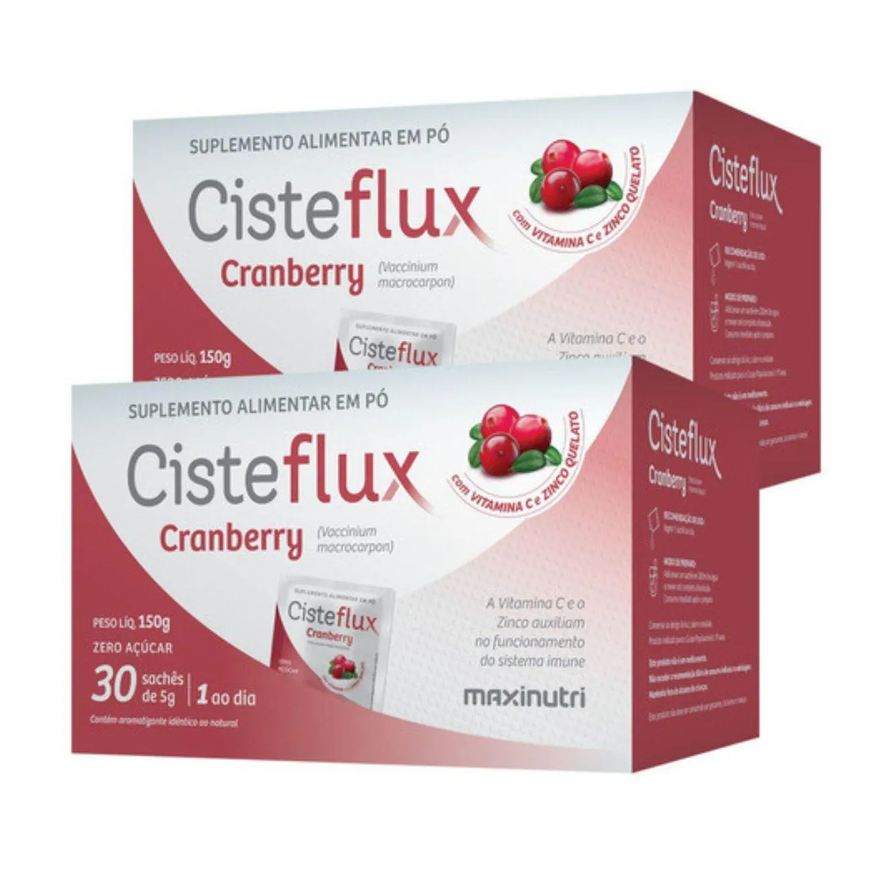 Maxinutri Kit2x -cisteflux Cramberry (30 Sachês de 5g)