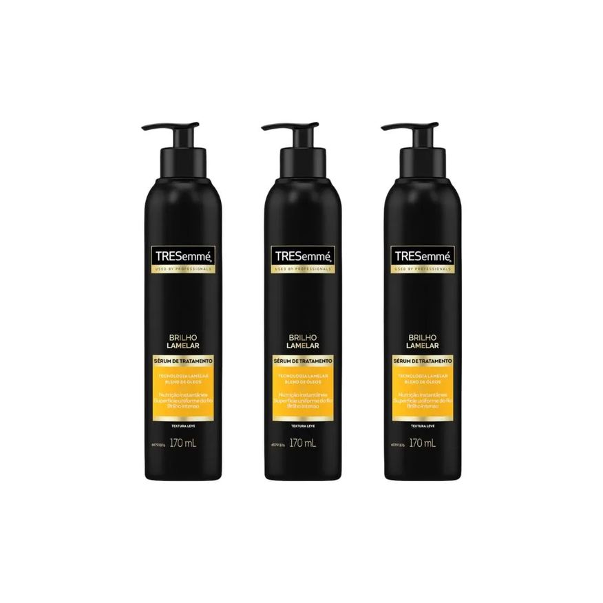 Tresemmé Serum Tresemme Brilho Lamelar 170ml - Kit C/ 3un