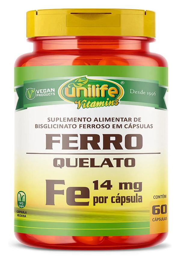 Unilife Ferro Quelato "fe" - 60 cápsulas