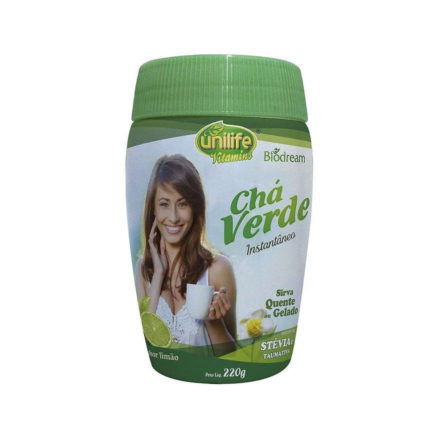 Unilife Chá Verde Solúvel - Biodream - Sabor Limão