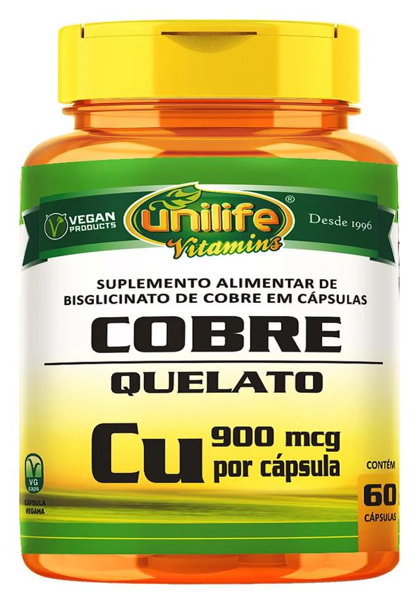 Unilife Cobre Quelato - 60 Cápsulas
