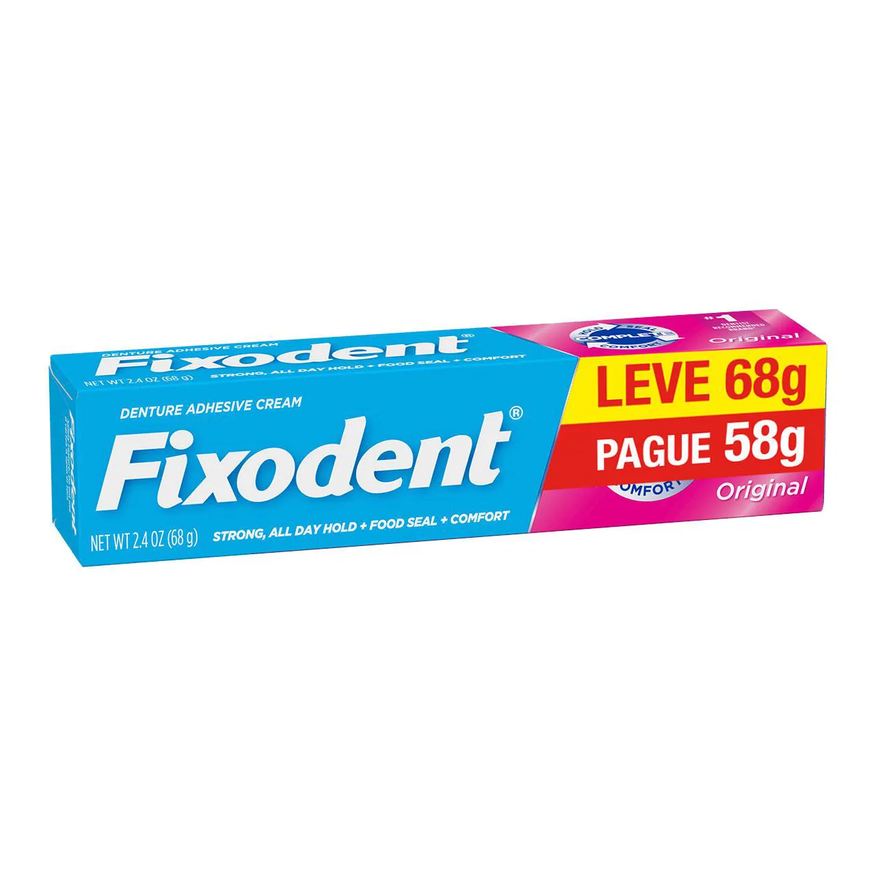 Fixador Creme de Dentadura Fixodent Original 68g