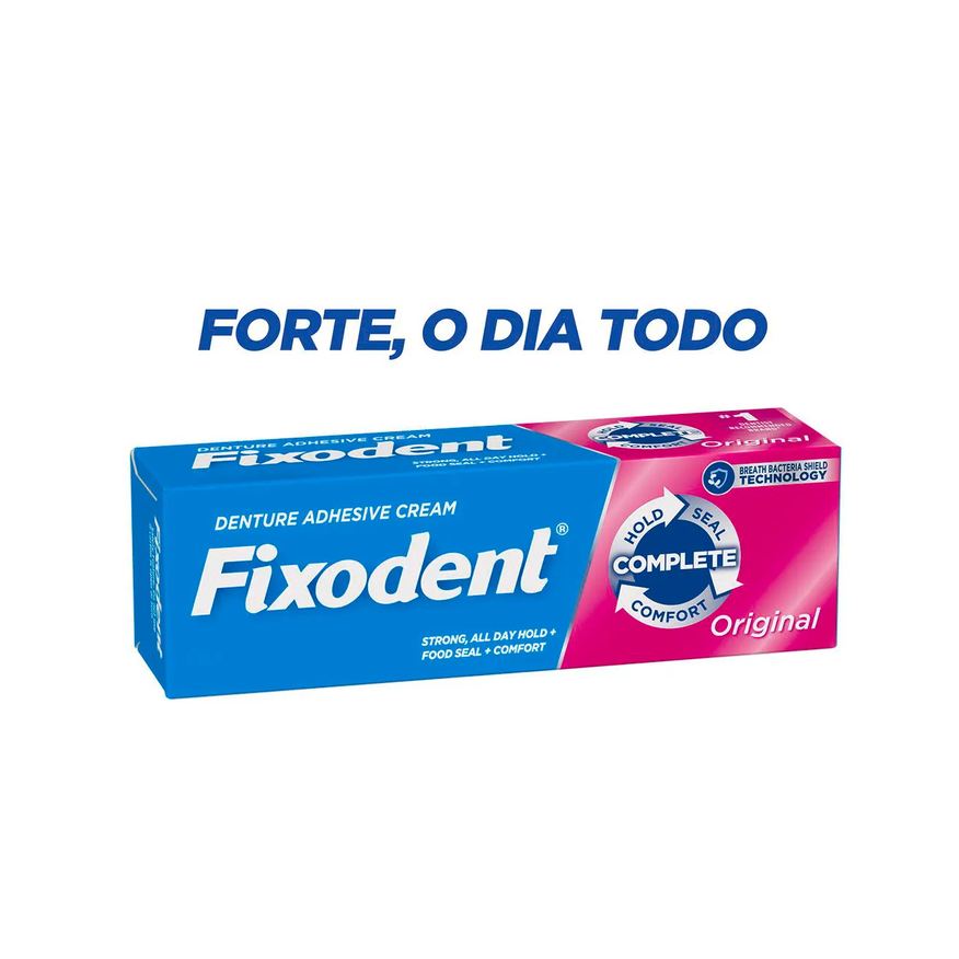 Adesivo Creme para Dentaduras Fixodent Original Pack com 50% de na 2ª unidade