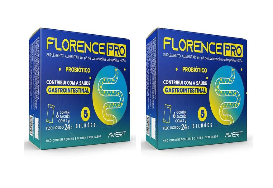 Biolab Kit 2 Suplemento Avert Florence Pro Flora Intestinal 6sachês