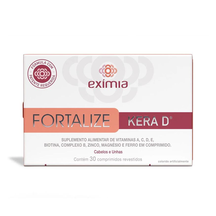 Vitamínico Suplemento Exímia Fortalize Kera D - 30 Comprimidos