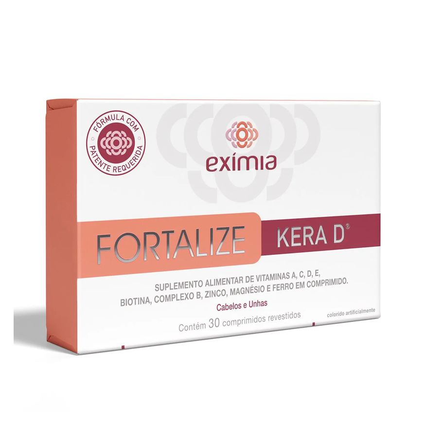Vitamínico Suplemento Exímia Fortalize Kera D - 30 Comprimidos