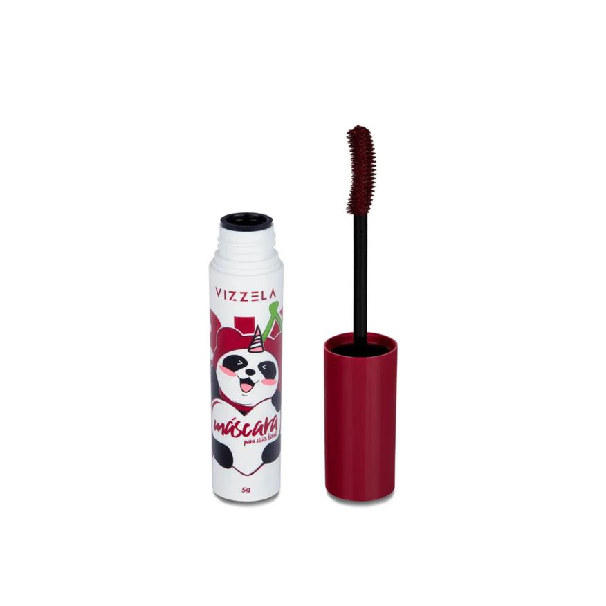 Vizzela Máscara para Cílios Big No Panda Cherry - Bordô