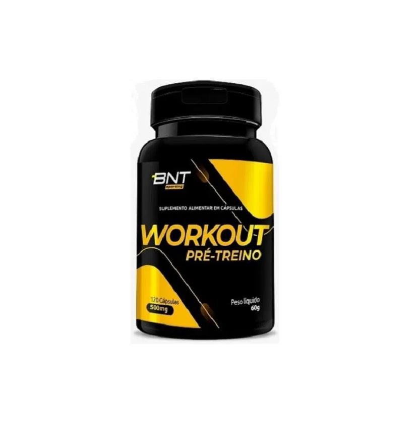 Bionutrir Workout Pré-Treino C/ Mix Energético 500mg (120Cápsulas) - Padrão: Único