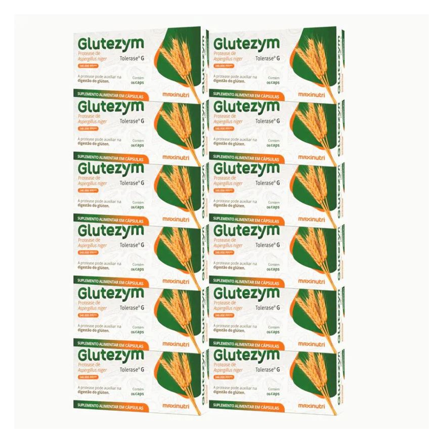Maxinutri Glutezym 348.000 Display (12 unidades de 06 cápsulas) - Padrão: Único