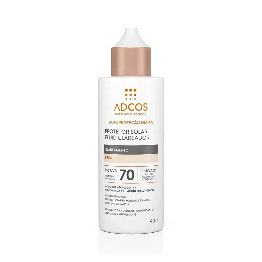 Adcos Protetor Solar Fluid Clareador Fps 70