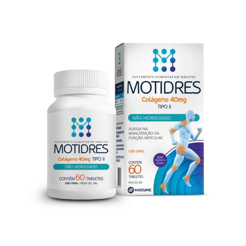 Massime Motidres Colágeno Tipo Ii 40mg - 60 Tabletes