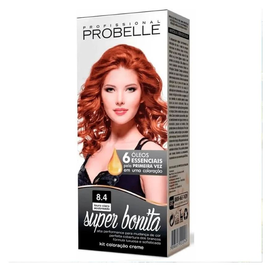 Probelle Tintura Super Bonita 8.4 Louro Claro Acobreado