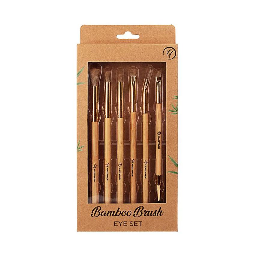 Klass Vough Kit com 6 Pincéis para Olhos Bamboo Brush