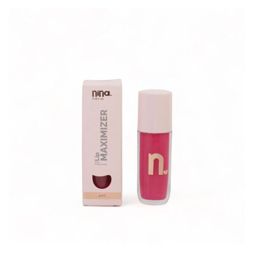 Nina Makeup Gloss Labial Lip Maximizer - Framboesa