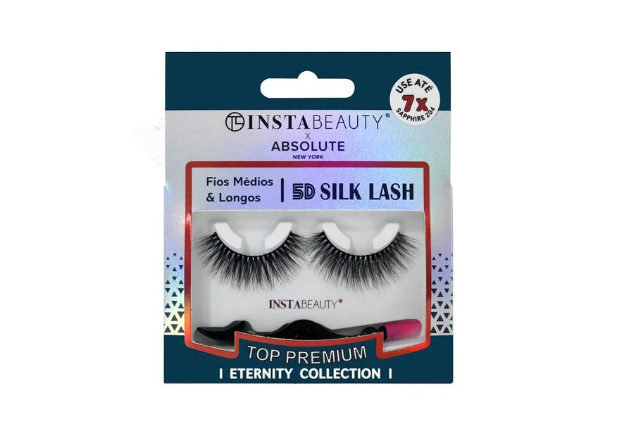 Absolute New York Cílios Postiços 5d Silk Sapphire 204 - X Instabeauty