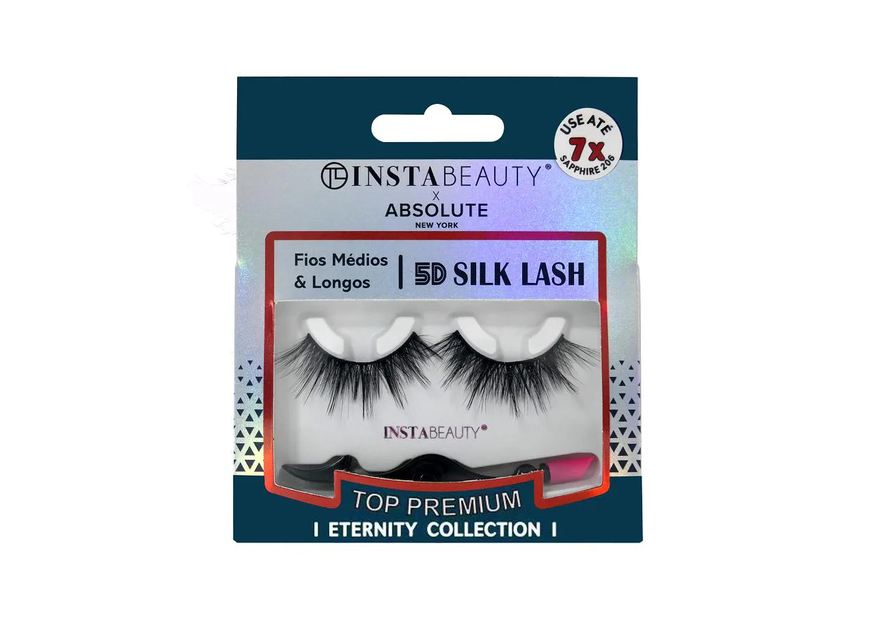 Absolute New York Cílios Postiços 5d Silk Sapphire 206 - X Instabeauty
