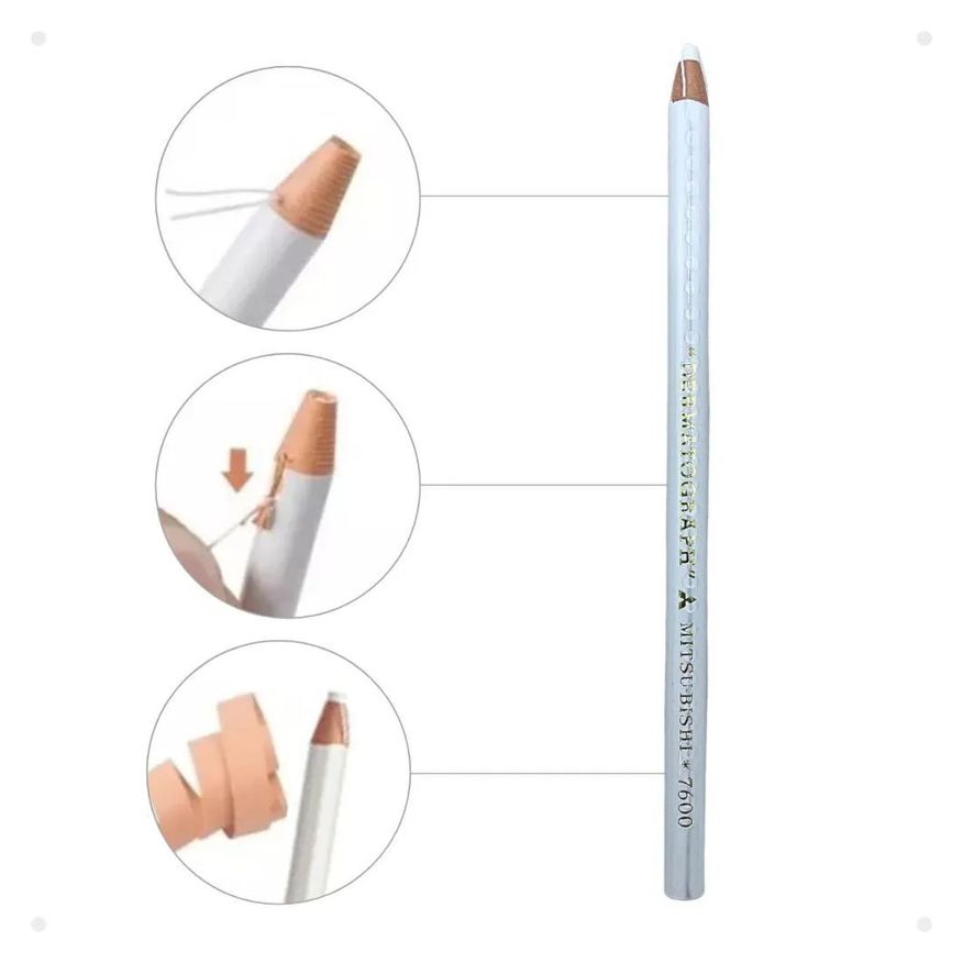 Mitsubishi Lápis Dermatográfico Branco 7600