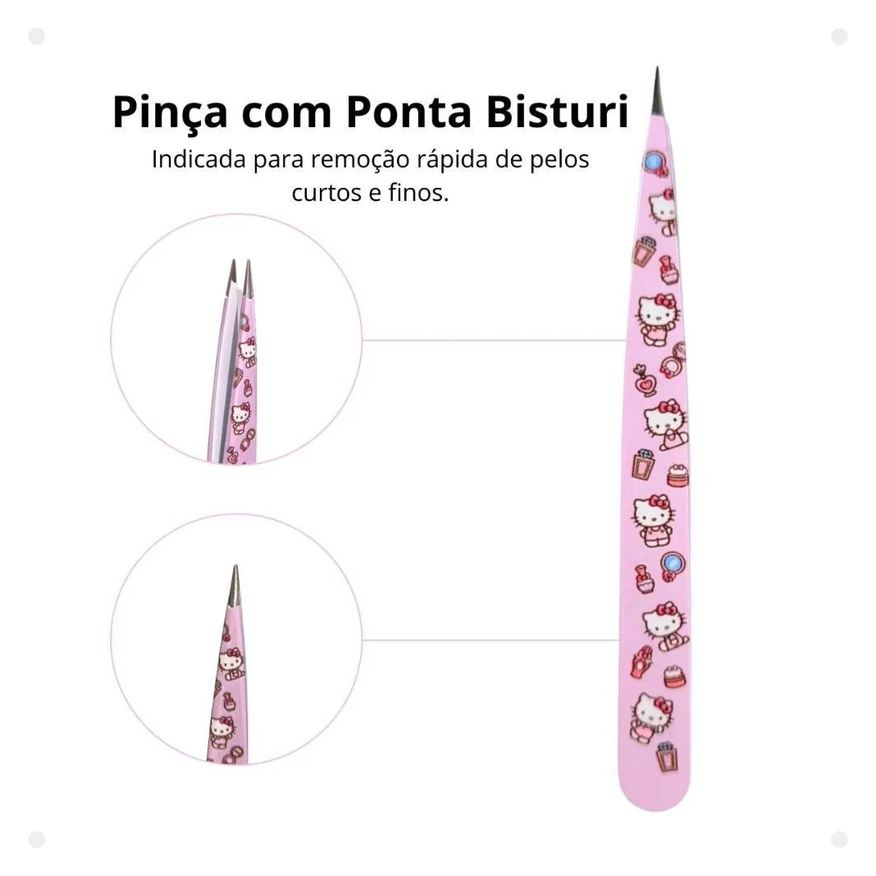 de Kit Pinças Estampadas Hello Kitty By Klass Vough Perfect Pinch Tool com 4 Twhk-10