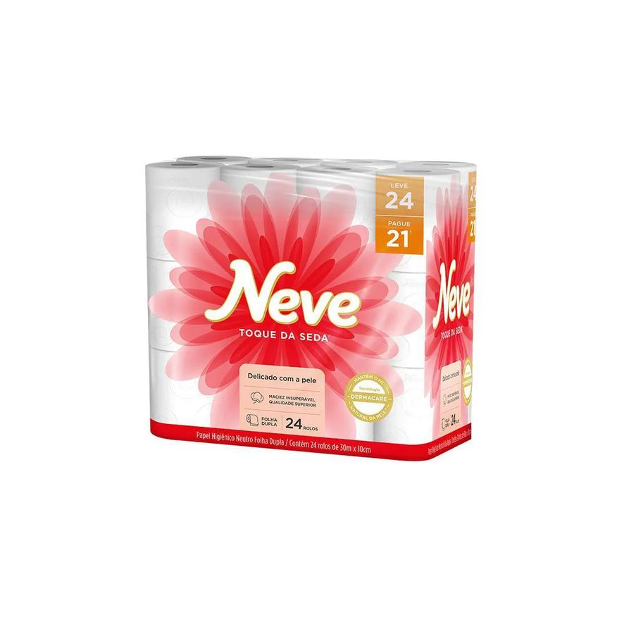 Seda Papel Higiênico Neve Toque de Folha Dupla