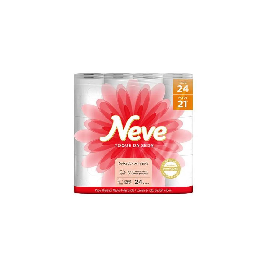 Seda Papel Higiênico Neve Toque de Folha Dupla