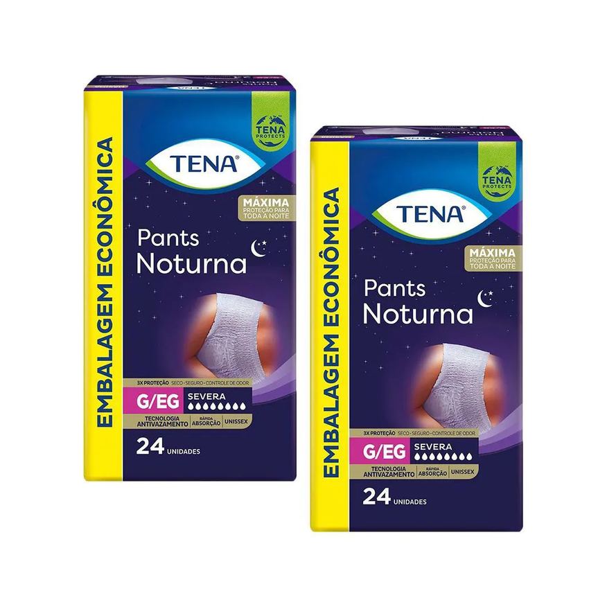 Tena Kit 2 Roupas Íntimas Pants Noturna G/eg com 24un