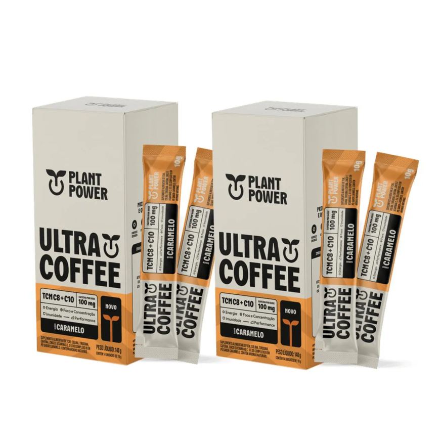 Plant Power 2x Ultra Coffee Stick Caramelo 14 unidades 10g
