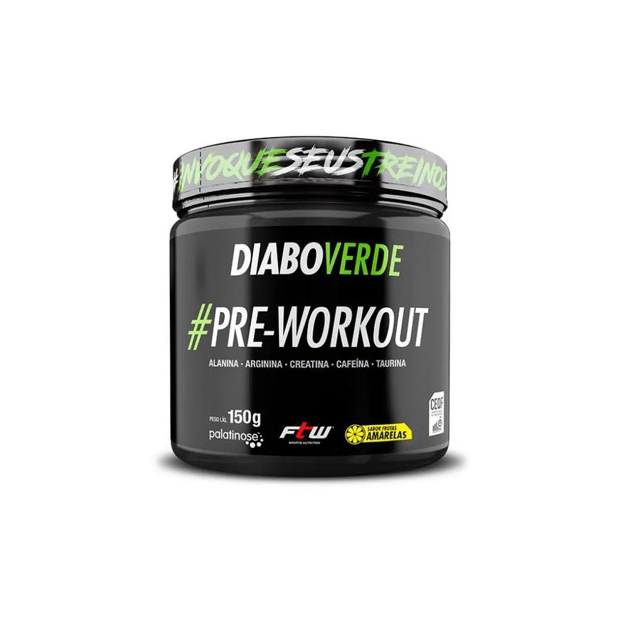 Ftw Sports Nutrition Diabo Verde Pre-Workout (150g) - Sabor: Frutas Amarelas