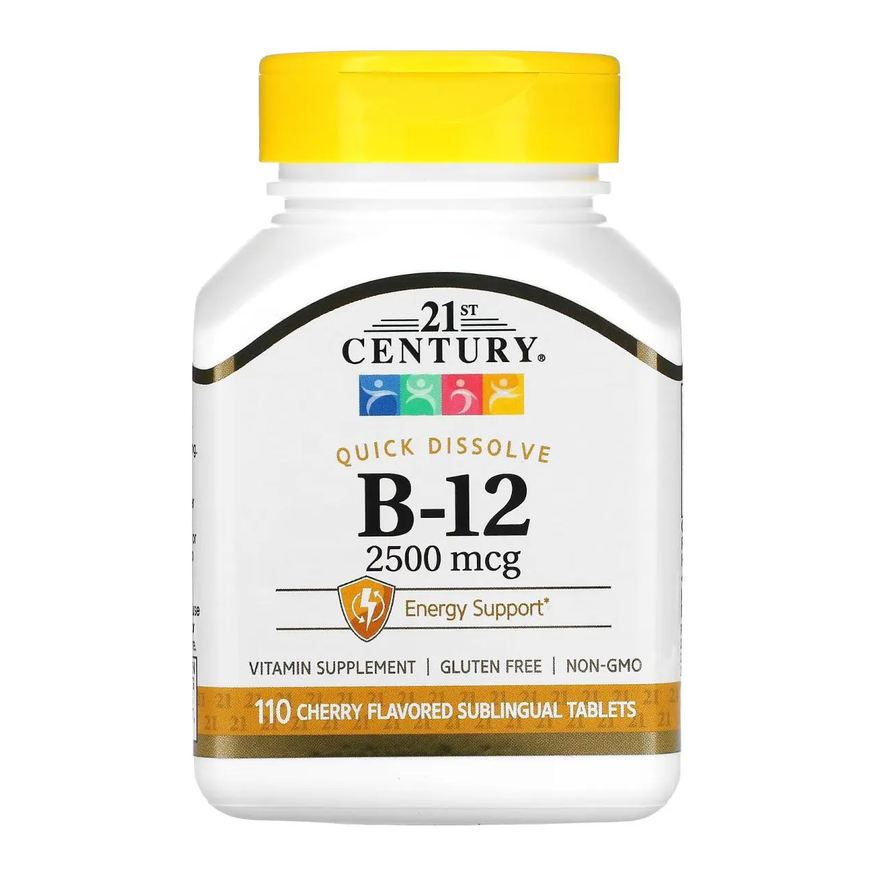 21st Century Vitamina B12 2500 Mcg 110 comprimidos Sublinguais