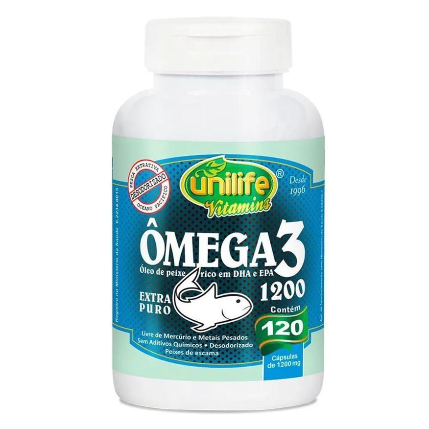 Unilife Ômega 3 Óleo de Peixe 1200mg 120 cápsulas