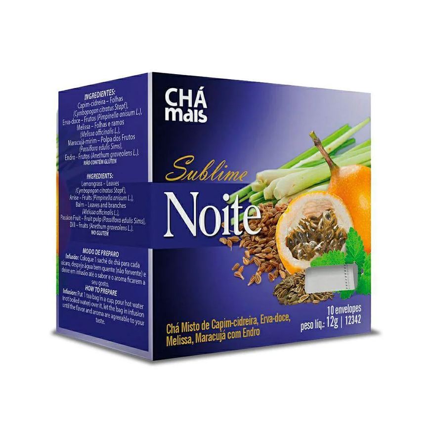 Chá Mais Chá Sublime Noite Clinicmais 10 Sachês 12g