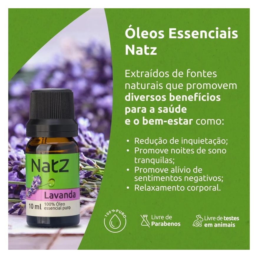 Essencial Óleo de Lavanda Natz 10ml