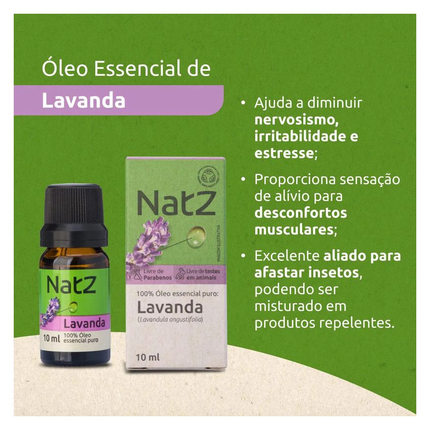 Essencial Óleo de Lavanda Natz 10ml