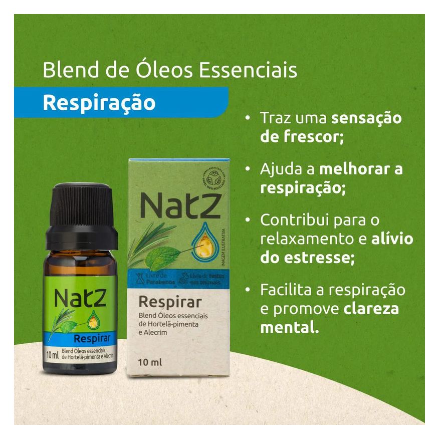 Essencial Óleo Blend Natz Respirar 10ml