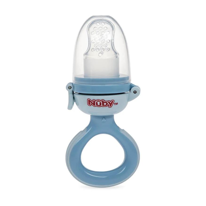 Nuby Alimentador de Silicone para Bebê com Regulagem Azul - Nûby