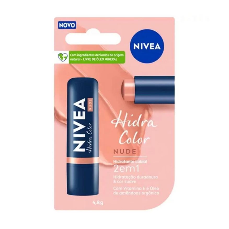 Nivea Protetor Labial Hidra Color Nude 4,8g