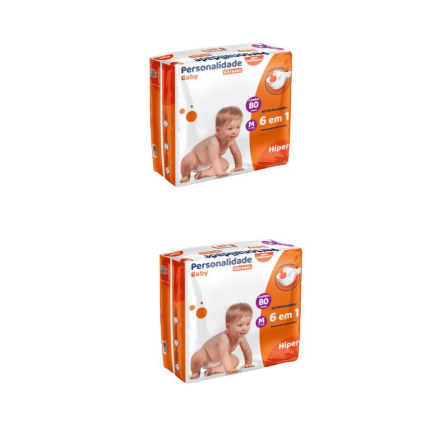 Personalidade Kit C2 Fralda Infantil Hiper M Ultrasec